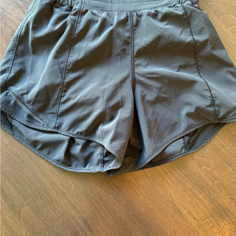 Women's Black Athletic Shorts Lululemon Hotty Hot lined 4” black. Good condition